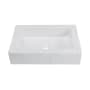Swiss Madison Voltaire 15-3/4" Rectangular Ceramic Vessel Bathroom Sink with Overflow Static White Marble
