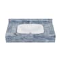 Swiss Madison Avancer 35-7/16" Rectangular Ceramic Wall Mounted Bathroom Sink with Overflow and Single Faucet Hole Blue Celeste