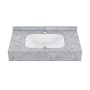 Swiss Madison Avancer 35-7/16" Rectangular Ceramic Wall Mounted Bathroom Sink with Overflow and Single Faucet Hole Storm Grey