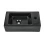 Swiss Madison Voltaire 19-11/16" Rectangular Ceramic Wall Mounted Bathroom Sink with Overflow and Single Faucet Hole Matte Black
