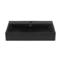 Swiss Madison Claire 29-3/4" Rectangular Ceramic Wall Mounted Bathroom Sink with Overflow and Single Faucet Hole Matte Black