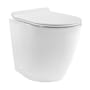 Swiss Madison St. Tropez Elongated Toilet Bowl Only - Seat Included White / Black Hardware