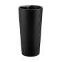 Swiss Madison Monaco 15-3/4" Circular Ceramic Pedestal Bathroom Sink with Overflow and Single Faucet Hole Matte Black