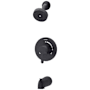 Symmons Solarity Tub and Shower Trim Package with 1.5 GPM Single Function Shower Head Matte Black