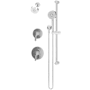 Symmons Solarity Pressure Balanced Shower System with Shower Head, Single Mode Hand Shower, Slide Bar, Shower Arm, Hose, and Valve Trim Polished Chrome
