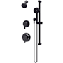Symmons Solarity Pressure Balanced Shower System with Shower Head, Single Mode Hand Shower, Slide Bar, Shower Arm, Hose, and Valve Trim Matte Black