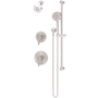 Symmons Solarity Pressure Balanced Shower System with Shower Head, Single Mode Hand Shower, Slide Bar, Shower Arm, Hose, and Valve Trim Satin Nickel