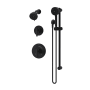 Symmons Dia HydroMersion Pressure Balanced Shower System with Shower Head, Hand Shower, Shower Arm, Hose, and Valve Trim Matte Black