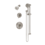 Symmons Dia HydroMersion Pressure Balanced Shower System with Shower Head, Hand Shower, Shower Arm, Hose, and Valve Trim Satin Nickel