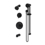 Symmons Dia HydroMersion Pressure Balanced Tub and Shower System with Shower Head, Hand Shower, Shower Arm, Hose, and Valve Trim Matte Black