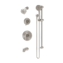 Symmons Dia HydroMersion Pressure Balanced Tub and Shower System with Shower Head, Hand Shower, Shower Arm, Hose, and Valve Trim Satin Nickel