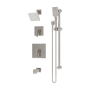 Symmons Duro HydroMersion Pressure Balanced Tub and Shower System with Shower Head, Hand Shower, Shower Arm, Hose, and Valve Trim Satin Nickel