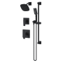 Symmons Verity HydroMersion Pressure Balanced Shower System with Shower Head, Hand Shower, Shower Arm, Hose, and Valve Trim Matte Black