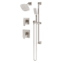 Symmons Verity HydroMersion Pressure Balanced Shower System with Shower Head, Hand Shower, Shower Arm, Hose, and Valve Trim Satin Nickel