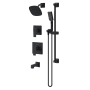 Symmons Verity HydroMersion Pressure Balanced Tub and Shower System with Shower Head, Hand Shower, Shower Arm, Hose, and Valve Trim Matte Black