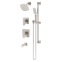 Symmons Verity HydroMersion Pressure Balanced Tub and Shower System with Shower Head, Hand Shower, Shower Arm, Hose, and Valve Trim Satin Nickel