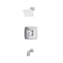 Symmons Oak Tub and Shower Trim Package with 1.5 GPM Single Function Shower Head Polished Chrome