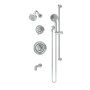 Symmons Braston Tub and Shower Trim Package with 1.5 GPM Multi Function Shower Head and Hand Shower Polished Chrome