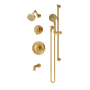 Symmons Braston Tub and Shower Trim Package with 1.5 GPM Multi Function Shower Head and Hand Shower Brushed Bronze