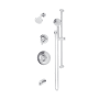 Symmons Birch Tub and Shower Trim Package with 1.5 GPM Single Function Shower Head and Hand Shower Polished Chrome