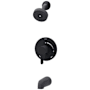Symmons Solarity Tub and Shower Trim Package with 1.5 GPM Single Function Shower Head Matte Black