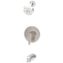 Symmons Solarity Tub and Shower Trim Package with 1.5 GPM Single Function Shower Head Satin Nickel