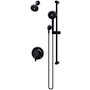 Symmons Solarity Pressure Balanced Shower System with Shower Head, Hand Shower, Slide Bar, Shower Arm, Hose, and Valve Trim Matte Black