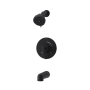 Symmons Dia HydroMersion Tub and Shower Trim Package with 1.5 GPM Multi Function Shower Head and Integrated Diverter Matte Black