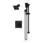Symmons Duro HydroMersion Pressure Balanced Shower System with Shower Head, Hand Shower, Shower Arm, Hose, and Valve Trim with Integrated Diverter Matte Black