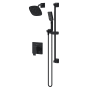 Symmons Verity HydroMersion Pressure Balanced Shower System with Shower Head, Hand Shower, Shower Arm, Hose, and Valve Trim with Integrated Diverter Matte Black