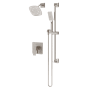 Symmons Verity HydroMersion Pressure Balanced Shower System with Shower Head, Hand Shower, Shower Arm, Hose, and Valve Trim with Integrated Diverter Satin Nickel
