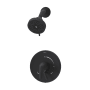 Symmons Elm Shower Only Trim Package with 1.5 GPM Multi Function Shower Head VersaFlex Integral Diverter Matte Black