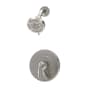 Symmons Elm Shower Only Trim Package with 1.5 GPM Multi Function Shower Head VersaFlex Integral Diverter Satin Nickel