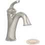Symmons Elm 1.0 GPM Single Hole Bathroom Faucet with Push Pop Drain Assembly Satin Nickel