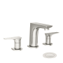 Symmons Verity 1.0 GPM Widespread Bathroom Faucet with Pop-Up Drain Assembly Satin Nickel