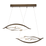Synchronicity Courbé 45-5/16" Wide Integrated LED Linear Chandelier Dark Smoke / Crystal