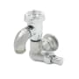 T and S Brass Sill Faucet, Vacuum Breaker, 1/2" NPT Female Flanged Inlet, 3/4" Hose Threads, Polished Rough Chrome