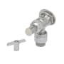 T and S Brass Sill Faucet, Vacuum Breaker, 3/4" NPT Female Flanged Inlet, 3/4" Hose Threads, Polished Polished Chrome