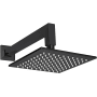 ThermaSol 1.6 GPM Single Function Square Rain Shower Head Matte Black