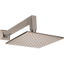ThermaSol 1.6 GPM Single Function Square Rain Shower Head Satin Nickel