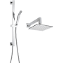 ThermaSol Thermostatic Shower System with Shower Head, Hand Shower, Slide Bar, Hose, and Shower Arm Polished Chrome