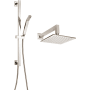 ThermaSol Thermostatic Shower System with Shower Head, Hand Shower, Slide Bar, Hose, and Shower Arm Polished Nickel