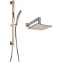 ThermaSol Thermostatic Shower System with Shower Head, Hand Shower, Slide Bar, Hose, and Shower Arm Satin Nickel