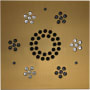 ThermaSol Serenity Square Steam Shower Speaker with LED Lights and Remote Control Antique Brass