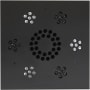ThermaSol Serenity Square Steam Shower Speaker with LED Lights and Remote Control Matte Black