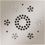 ThermaSol Serenity Square Steam Shower Speaker with LED Lights and Remote Control Polished Nickel