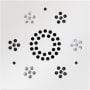 ThermaSol Serenity Square Steam Shower Speaker with LED Lights and Remote Control White