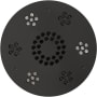 ThermaSol Serenity Round Steam Shower Speaker with LED Lights and Remote Control Matte Black