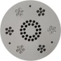 ThermaSol Serenity Round Steam Shower Speaker with LED Lights and Remote Control Satin Chrome
