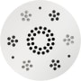 ThermaSol Serenity Round Steam Shower Speaker with LED Lights and Remote Control White